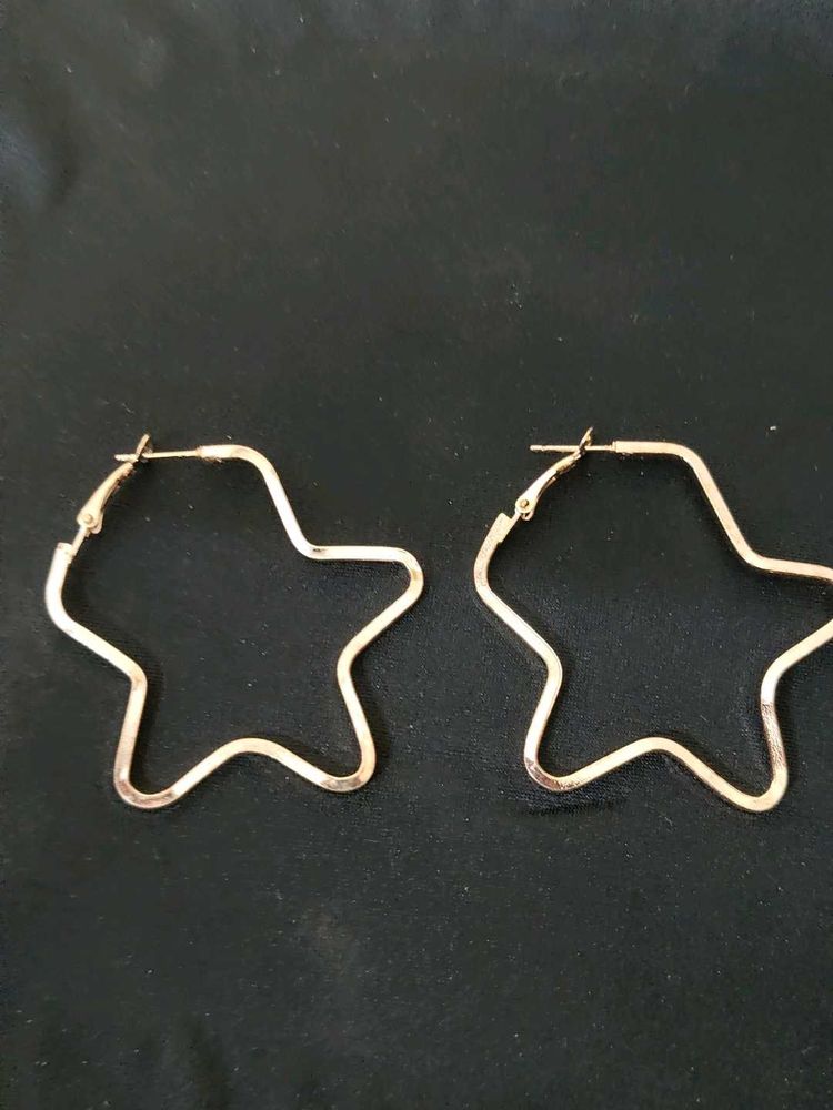 Star Hoop Earrings