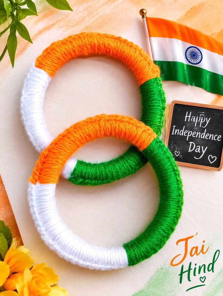 Handmade Tricolor Bangles