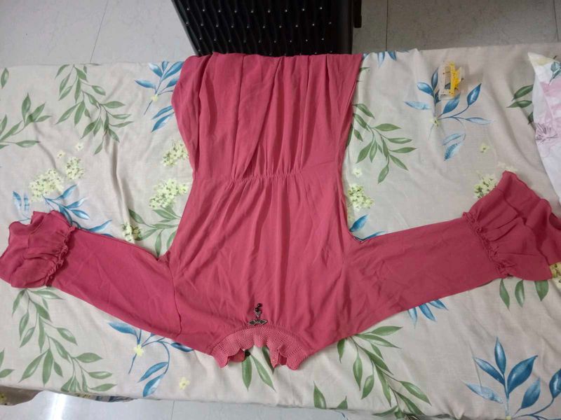 Coral Ruffled Sleeve Top