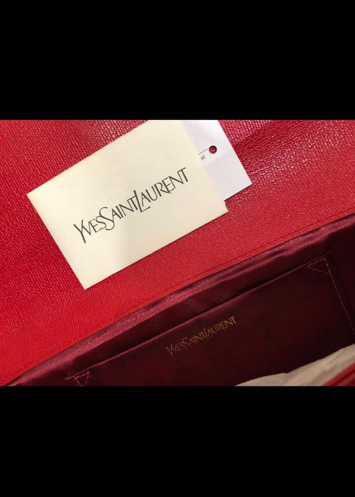 Yves Saint Laurent Red Clutch