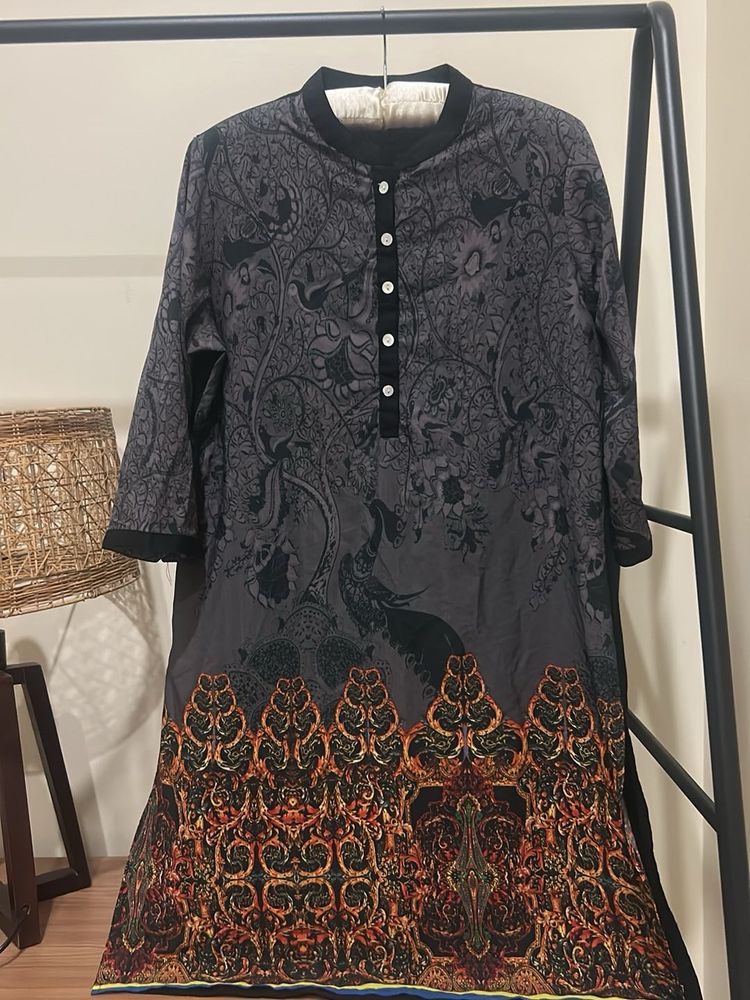 Elegant Printed Kurta L size, 40inch length