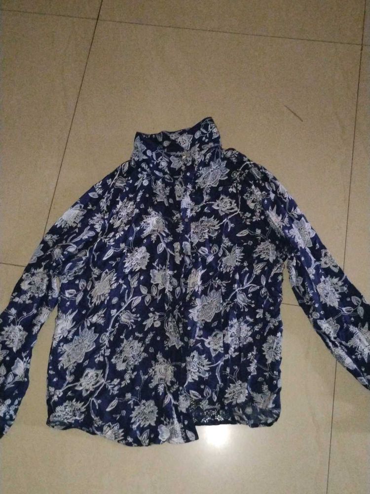 Floral Print Button-Up Shirt