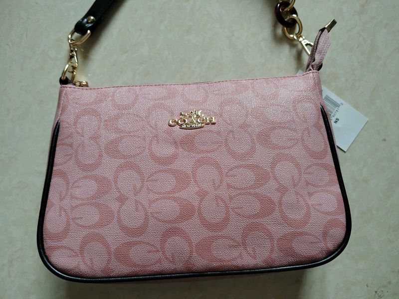 Coach Pink Signature Wristlet