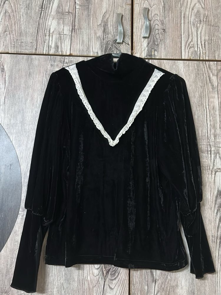 Black Velvet Top