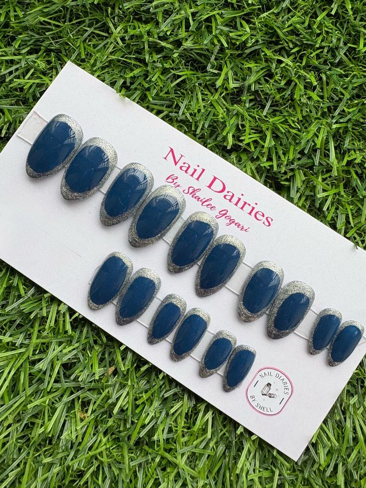 Navy Blue Press-On Nails