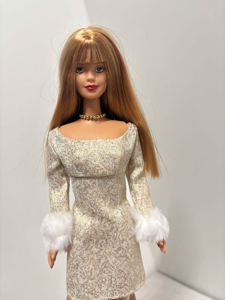 Vintage Barbie Doll with Glitter Dress