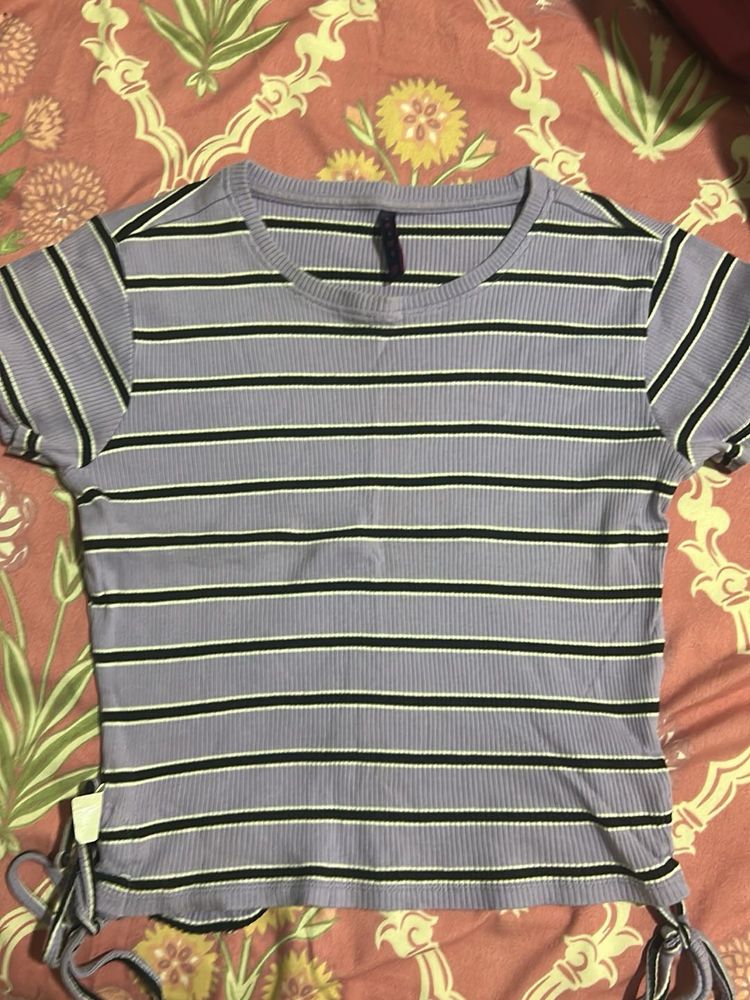 Kraus Striped Cropped Top
