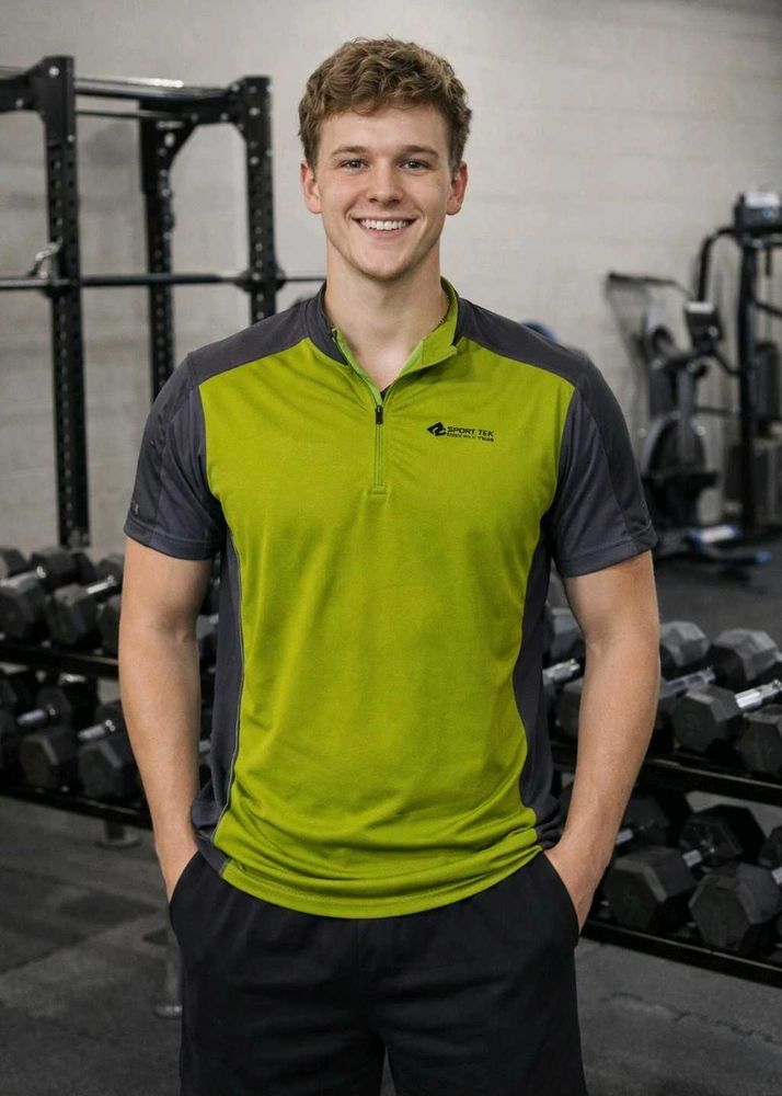 Men's Athletic 1/4 Zip Polo Shirt