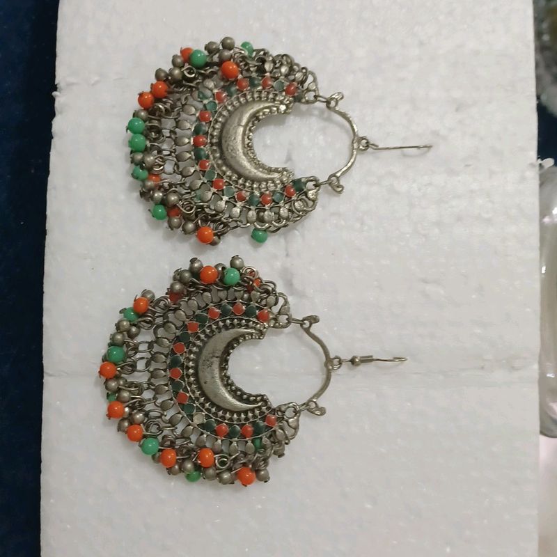 multi color afhan style earrings