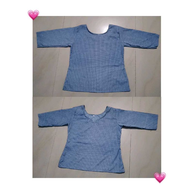Blue Patterned Top Women's ❇️🍥✨