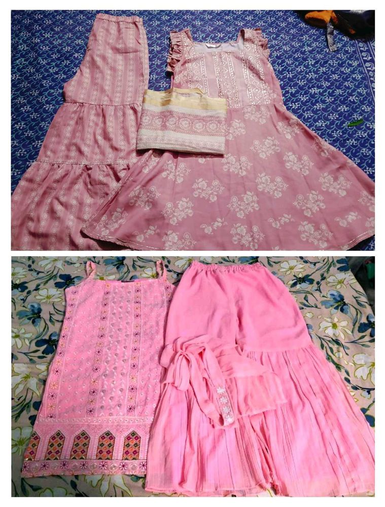 2 Beautiful Sharara Set Combo