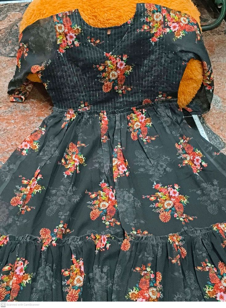 Green Floral Gown