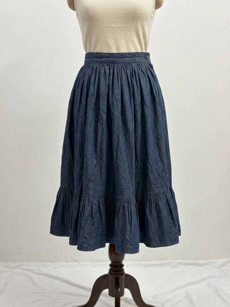 Denim Midi Skirt