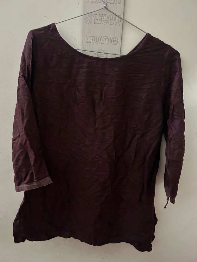 Maroon Long Sleeve Top