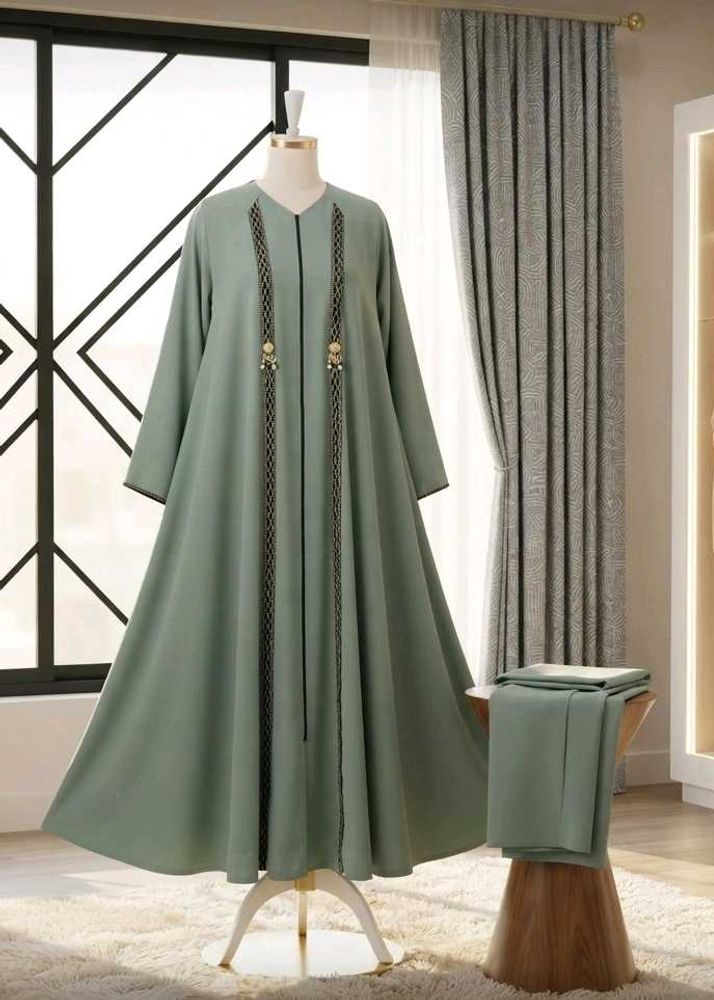 Elegant Teal Ethnic abaya