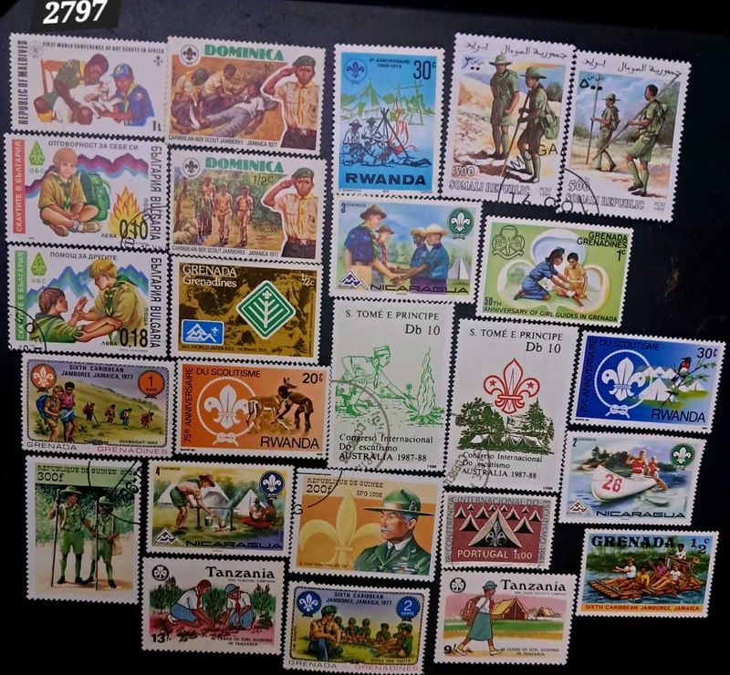 Collection of 25 SCOUT stamps