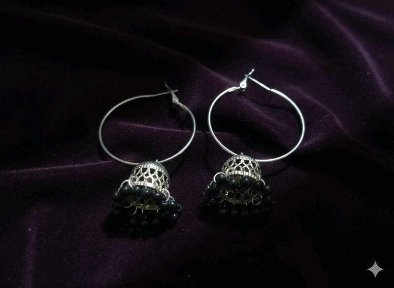 (combo) Hoop Jhumka Earrings