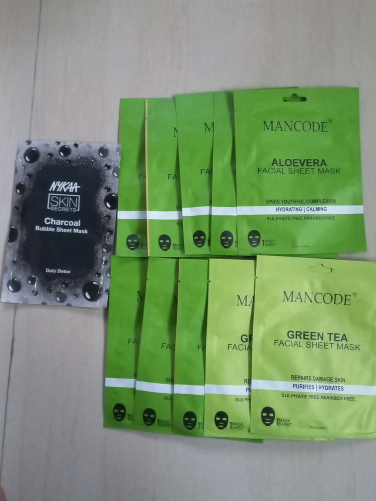 Sheet Masks for Skincare 10 one free