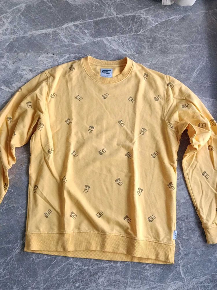 Men's Yellow Graphic Sweatshirt