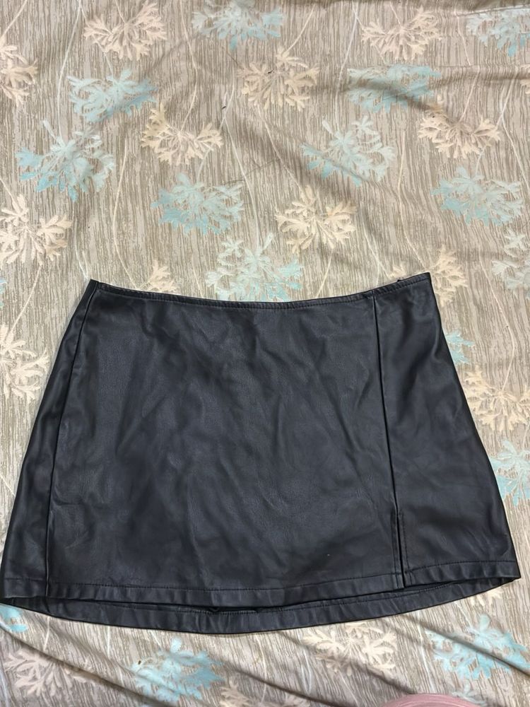 Faux Leather Mini Skirt