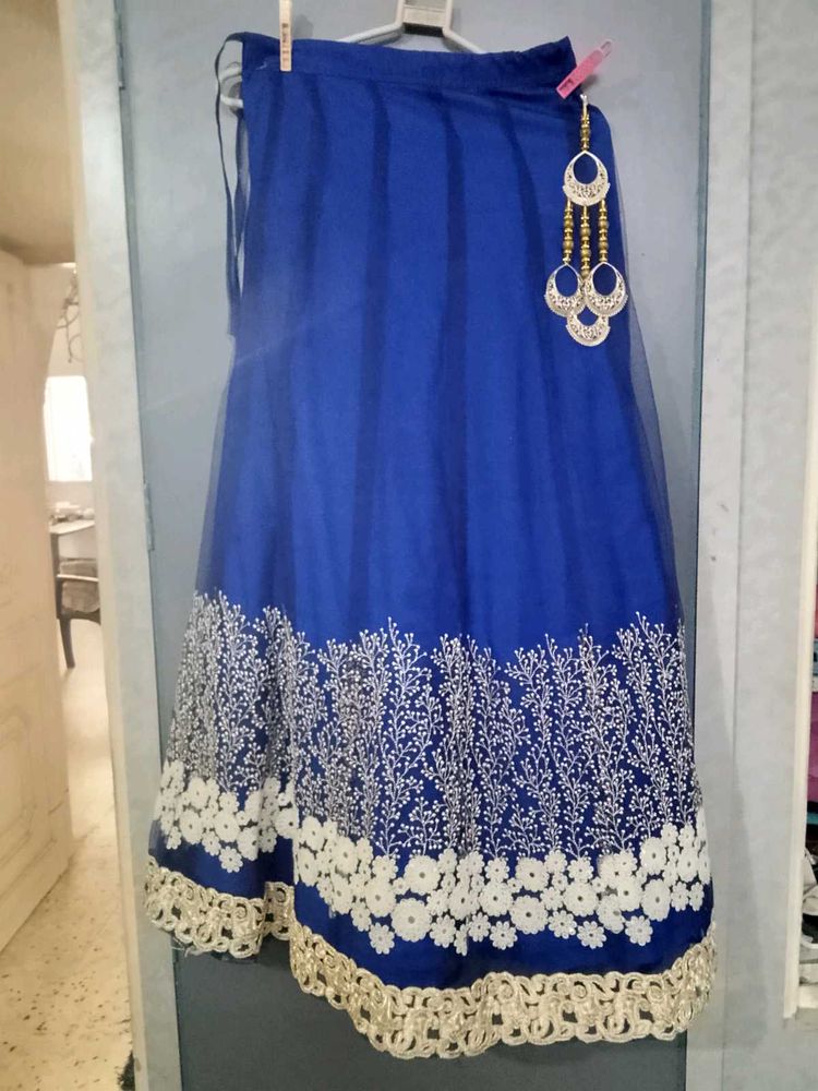 Royal Blue Embroidered lehanga