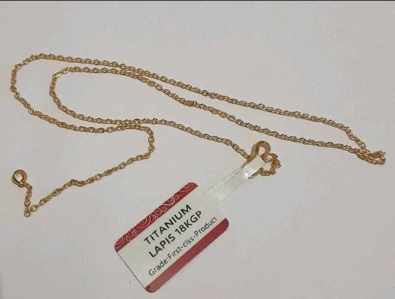Elegant Titanium Gold Chain Necklace