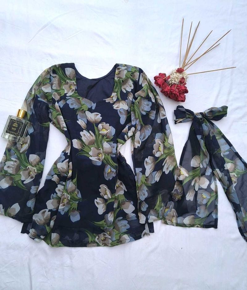 Fairy corset kurti with scarf 🫶🏻
