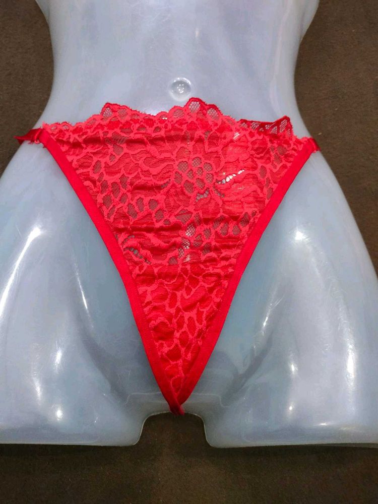 Red Lace 🤎Thong30 size