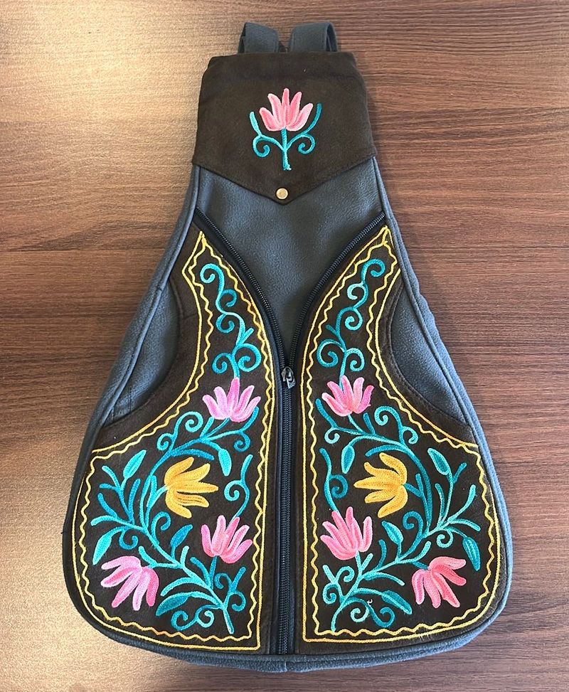 Embroidered Sling Backpack from Kashmir