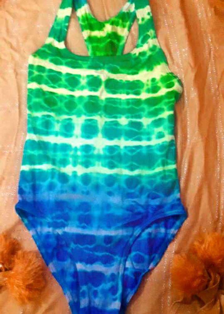 Tie-Dye Swimsuit - Green &amp; Blue