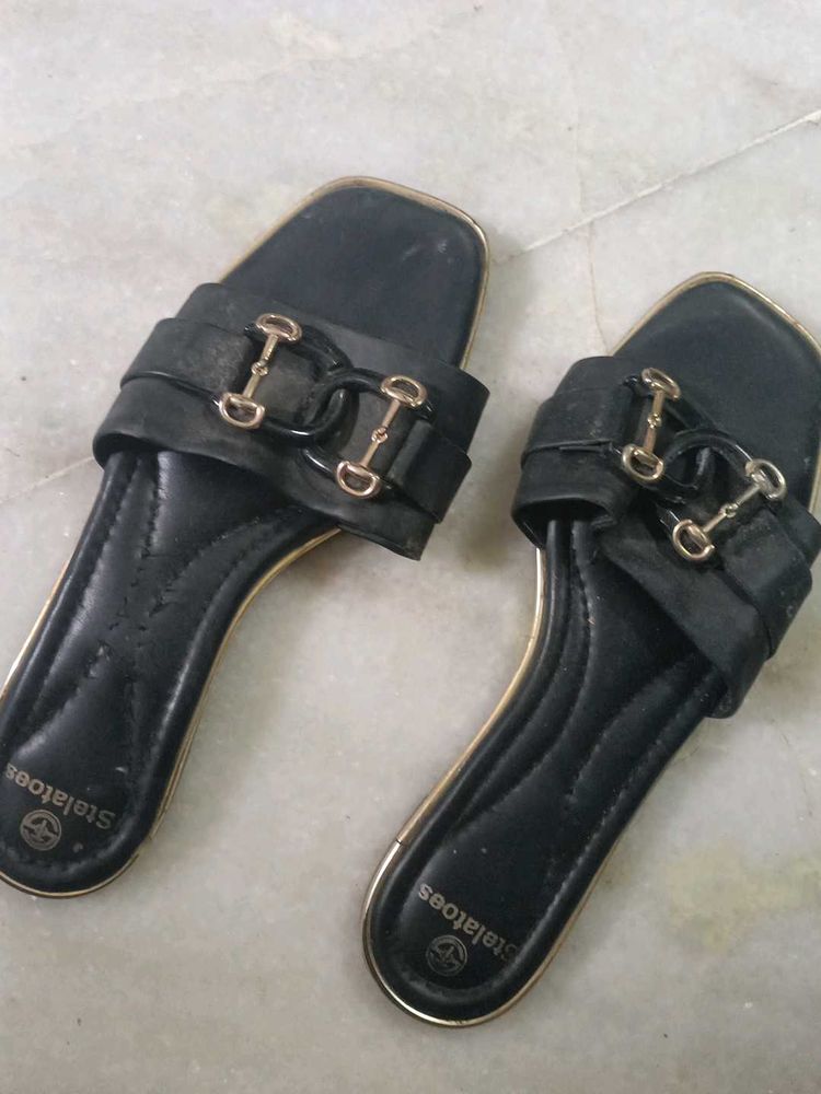 Stylish Black Slide Sandals