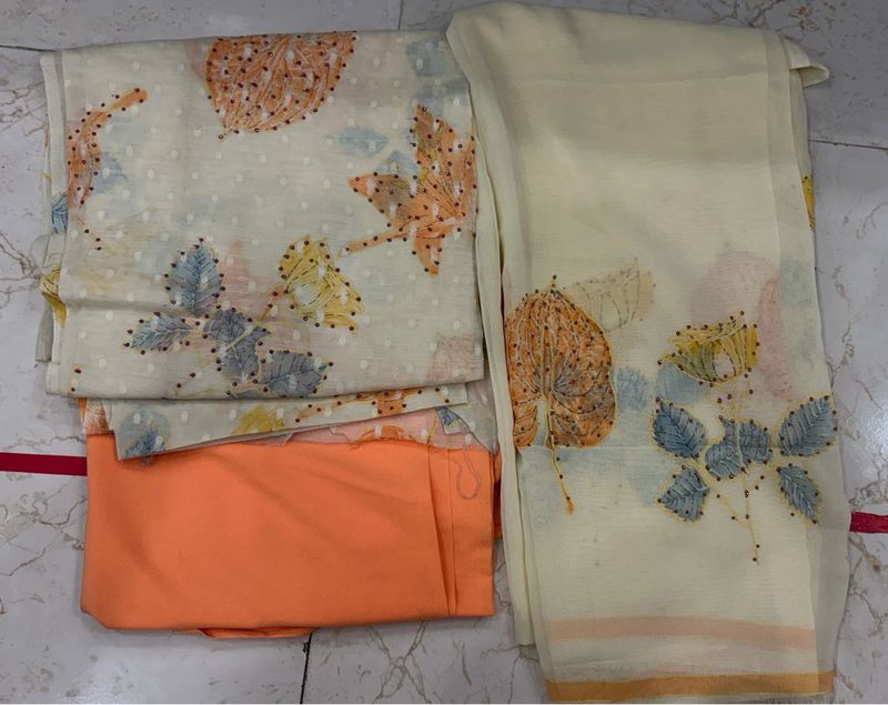 Unstitched suit with Dupatta