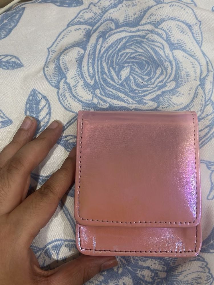 Iridescent Pink Bi-Fold Wallet