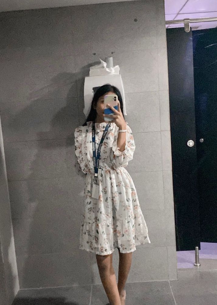 White Floral Dress