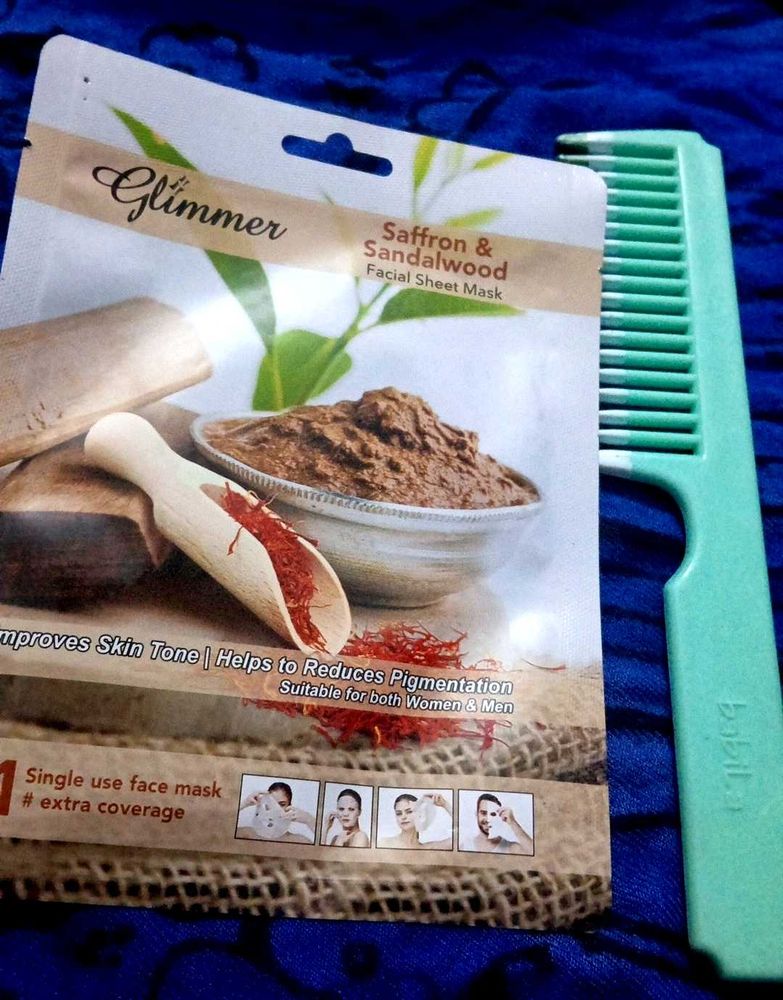 Combo - Glimmer Saffron Face mask &amp; Babila comb