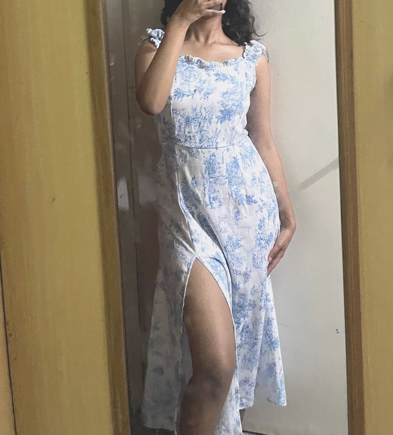 Blue Floral Maxi Dress