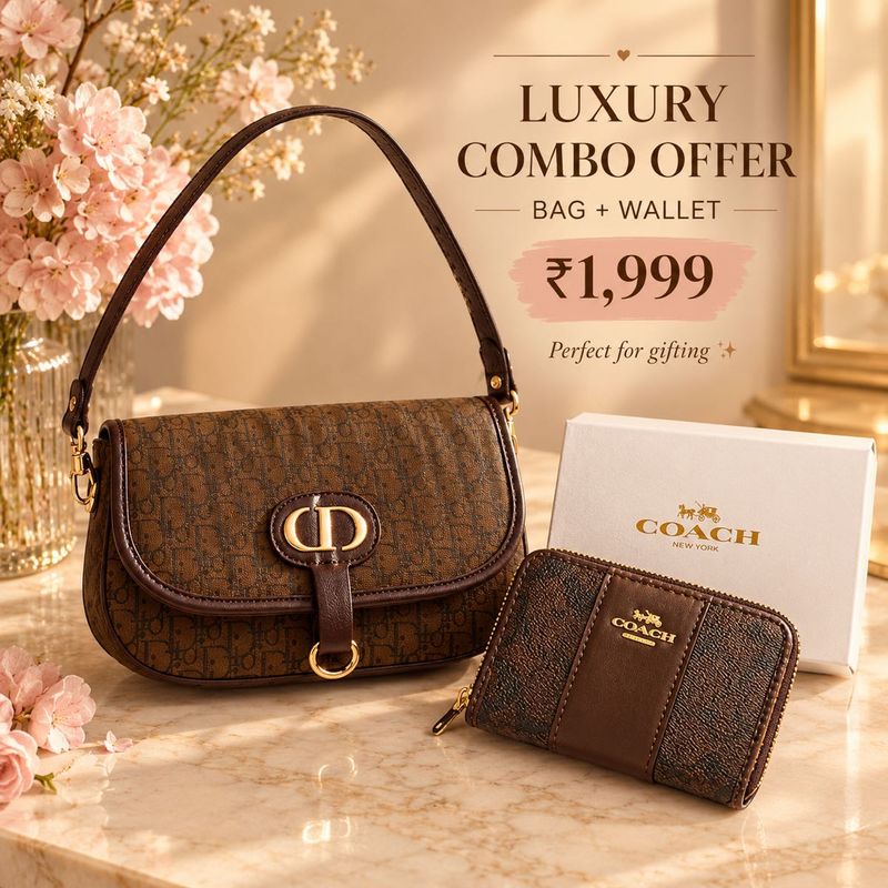 Coach Signature Bag &amp; Wallet Combo