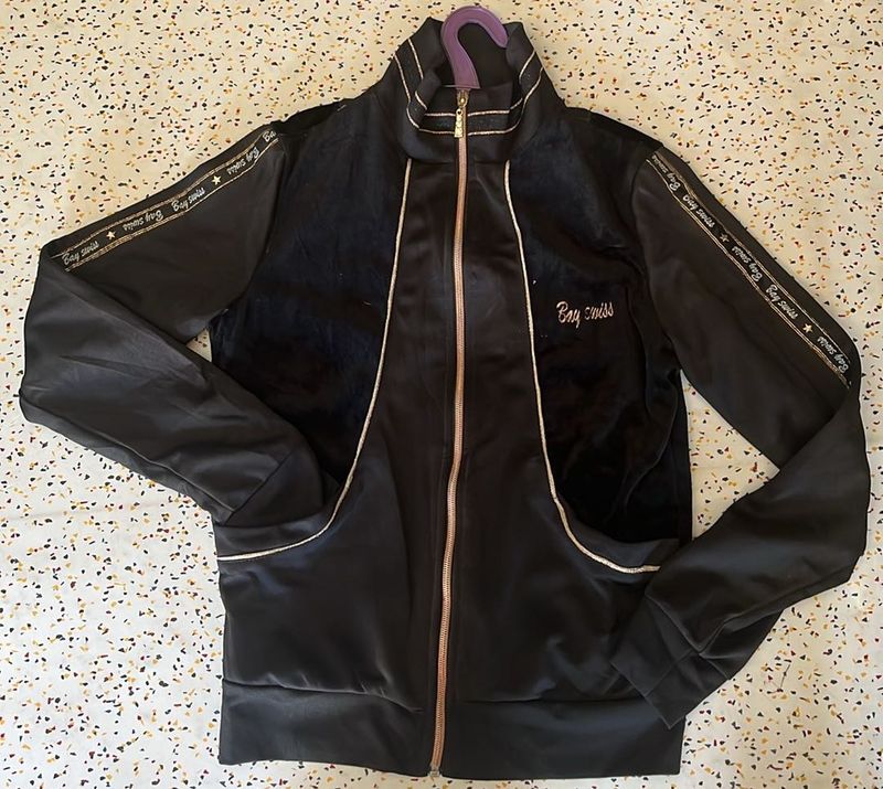 Swiss Black Track Jacket