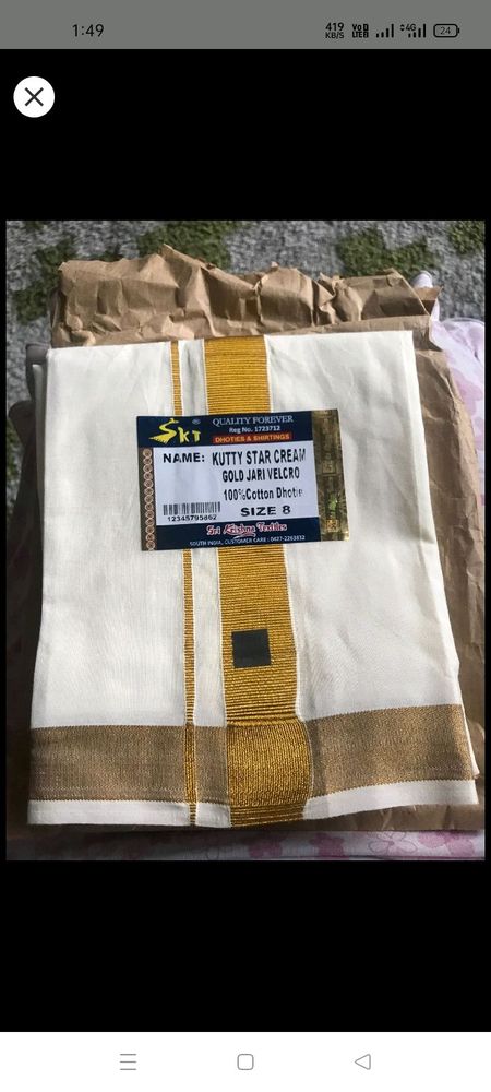 cotton  dhoti