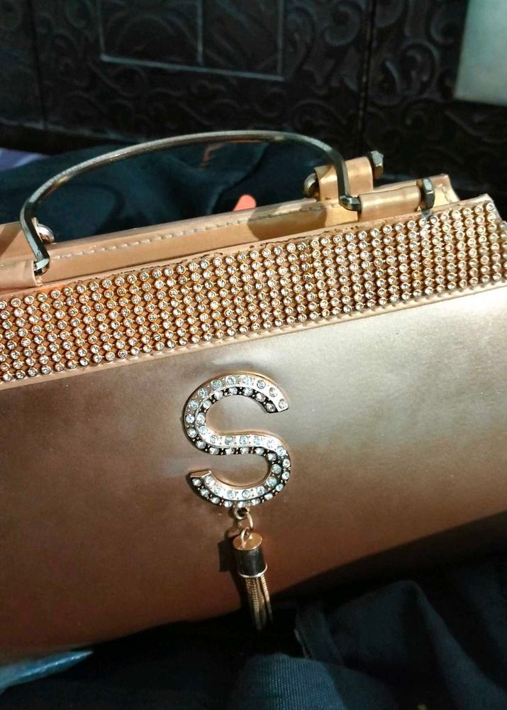 Golden Bridal purse
