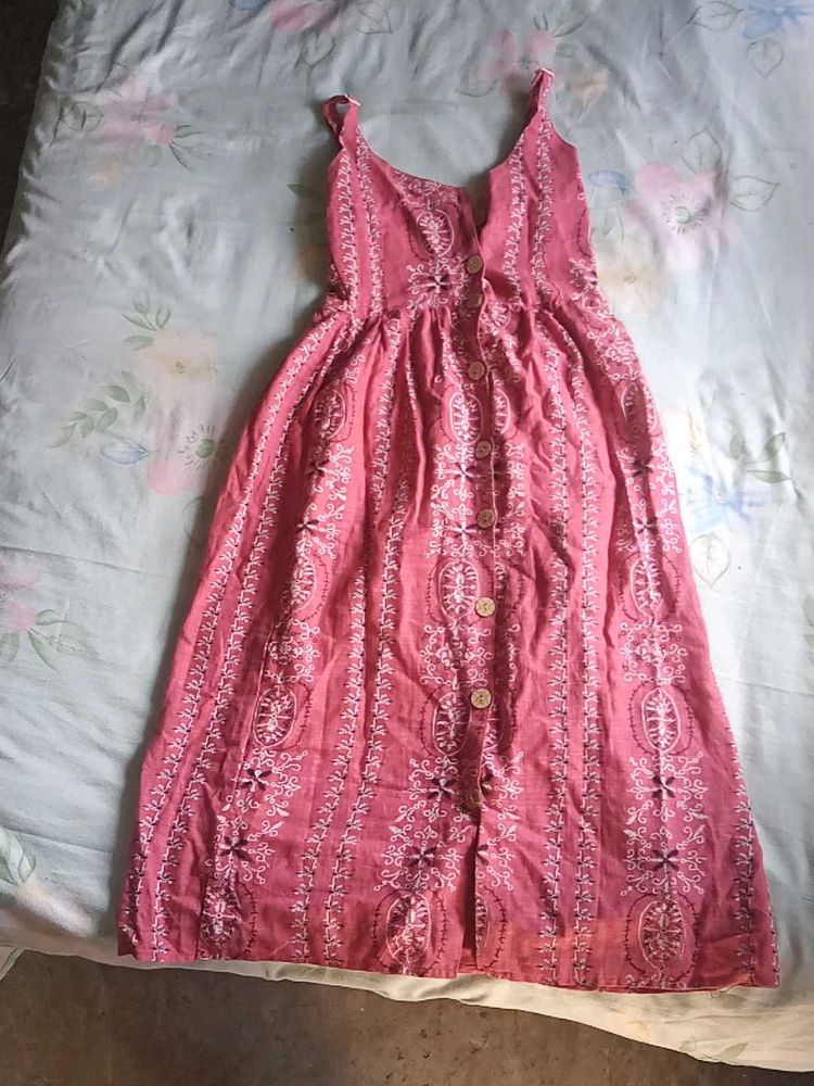 Pink Button-Down Dress🦩🦑🧁🍭✨