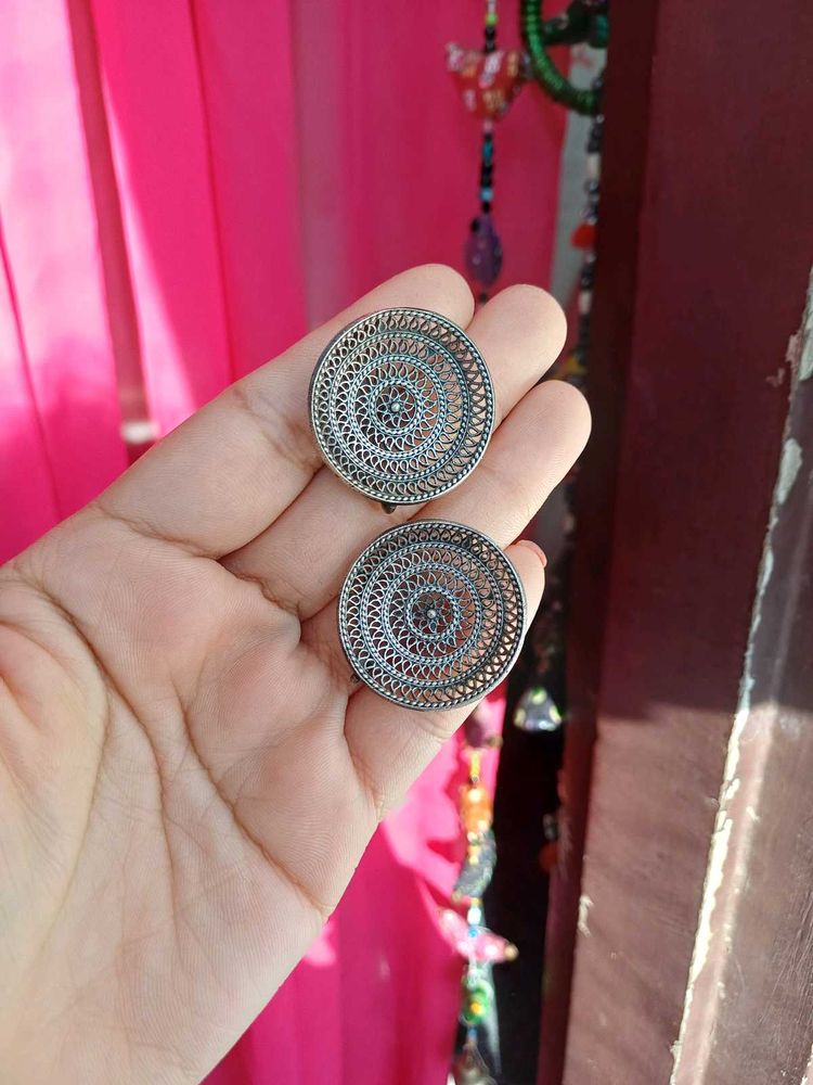 Brass Filigree Style Earrings