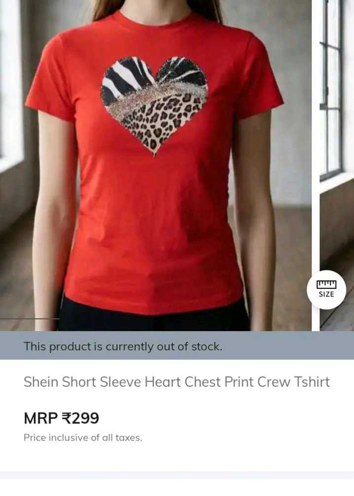 Red Heart Graphic T-Shirt from shein