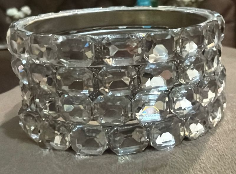Sparkling Rhinestone Bangle Set