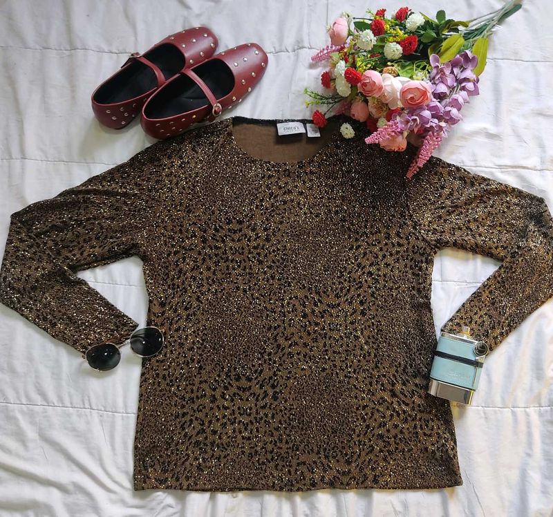 Vintage Animal Print Top party to
