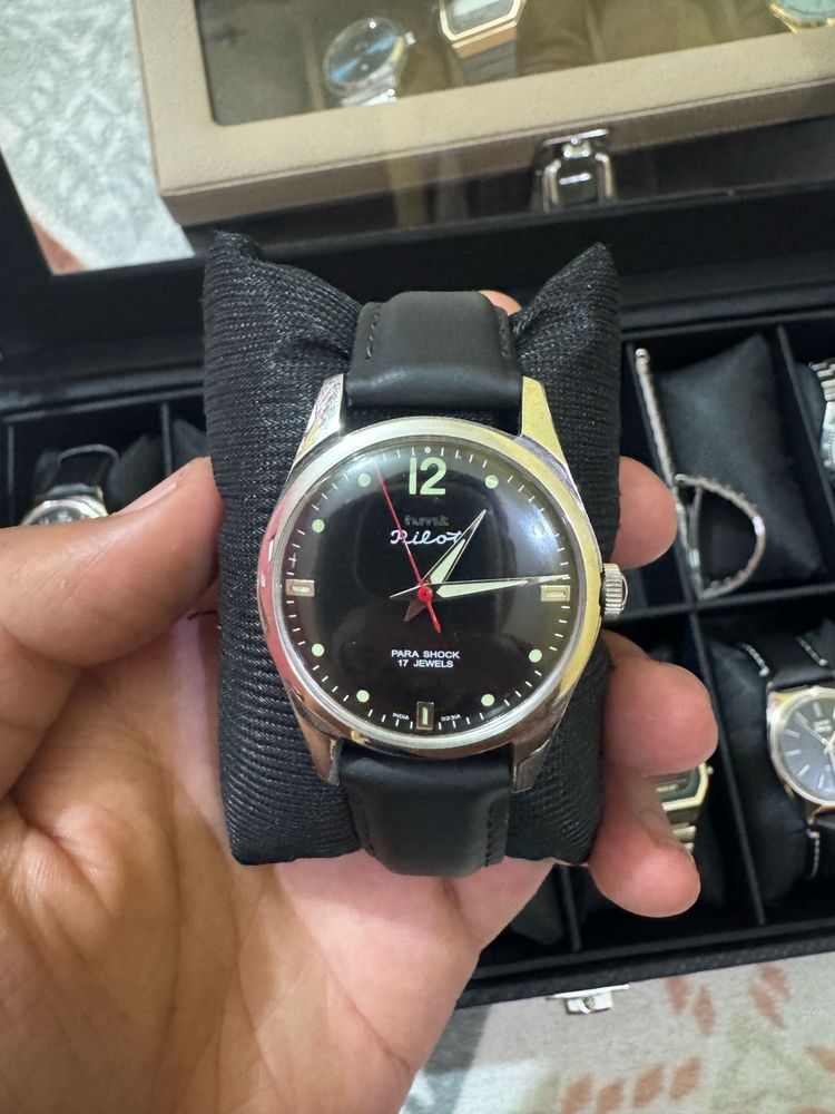 HMT Pilot Watch - Classic Black Dial
