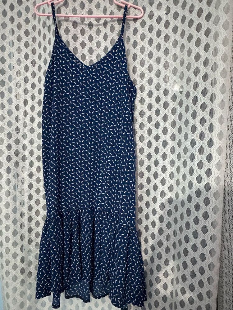 Blue Printed Dress