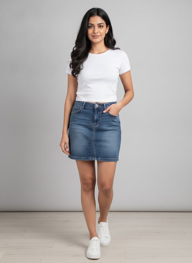 Denim Mini Skirt
