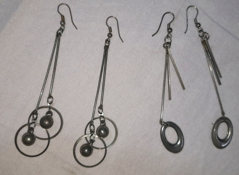 Metal Drop Earrings Set