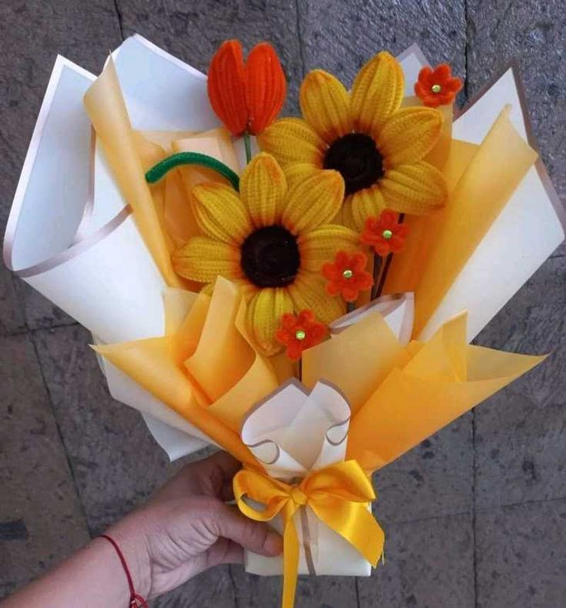 Handmade Crochet Flower Bouquet